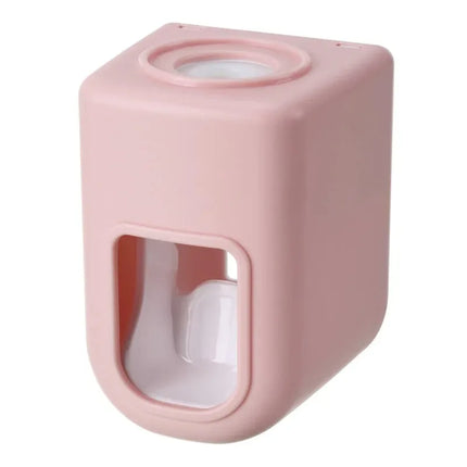 Creative Wall Mount Automatic Toothpaste Dispenser Bathroom Accessories Waterproof Lazy Toothpaste Squeezer Toothbrush Holder by zapcart