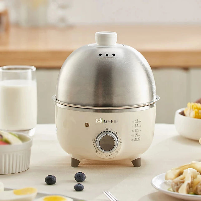 360W Electric Egg Boiler Breakfast Machine Multicooker Steamer Automatic Egg Cookers Home Egg Custard Steaming Cooker with Timer by zapcart