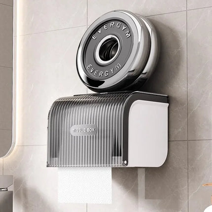 No Drill Plastic Bathroom Tissue Holder Wall Mounted Large Opening Waterproof Toilet Paper Dispenser for Home by zapcart