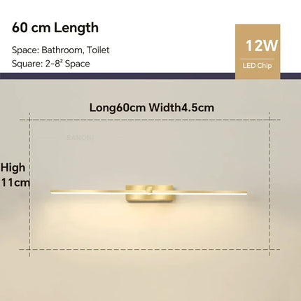 Modern LED Wall Light Bathroom Hardwares Wall Lamp Three Colors Lights Aluminum Led Bathroom Bath Mirror Line Lamp Make Up light by zapcart