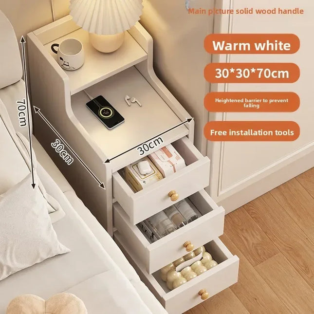Bedside table Extremely narrow bedside crevice shelf bedside side low cabinet by zapcart
