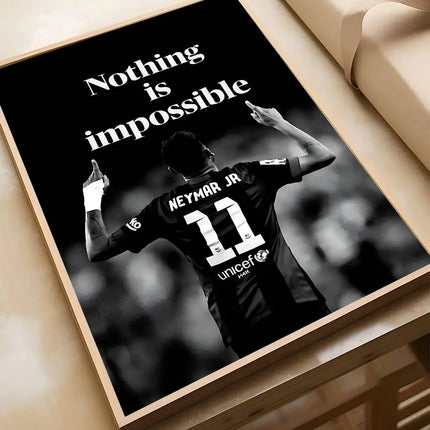 Athlete Inspirational Quotation Poster Home Gym Football Basketball Prints Wall Stickers Paintings for Home Living Room Decor by zapcart