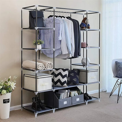 150*45*175cm Clothes Wardrobe Clothes Organizer Non-Woven Fabric Wardrobe Storage Cupboard for Bedroom Storage Shelves by zapcart