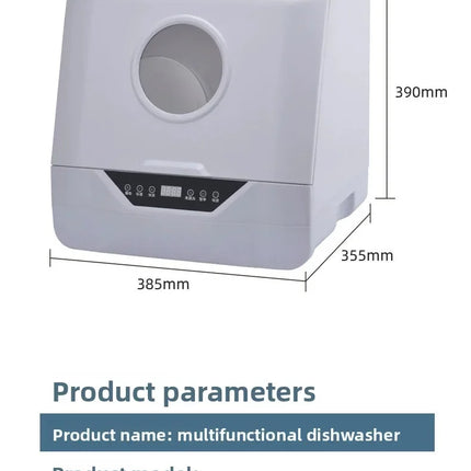 Home Automatic Desktop Intelligent Installation-free High Temperature Disinfection Drying Sterilization Integrated Dishwasher by zapcart