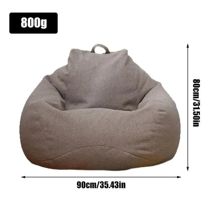 Lazy Sofa Cover Bean Bag Lounger Chair Sofa Seat Living Room Furniture Without Filler Beanbag Sofa Bed Pouf Puff Couch Tatami by zapcart