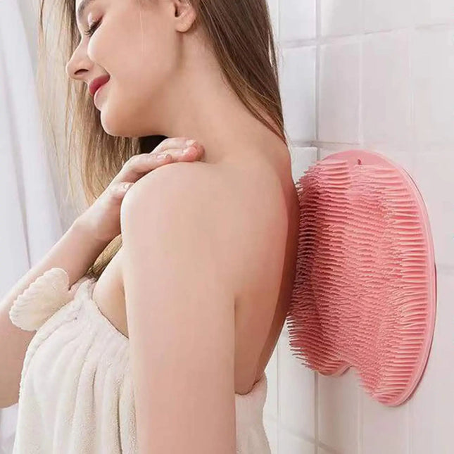 Foot Wash Brush Rub Back with Sucker Brush Bathroom Tool Foot Massage Pad Shower Massage Mat Exfoliating Bath Pad Bath Sponge by zapcart