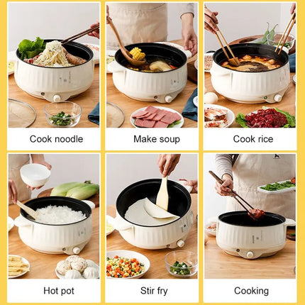 220V Multi Cookers Single/Double Layer Electric Pot 1-2 People Household Non-stick Pan Hot Pot Rice Cooker Cooking Appliances by zapcart