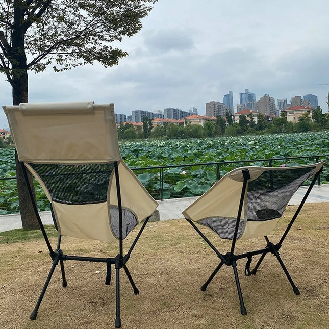 Garden Chair Outdoor Folding Chairs Space Chair Portable Camping Fishing Moon Chair Ultra-light and Portable Patio Furniture by zapcart