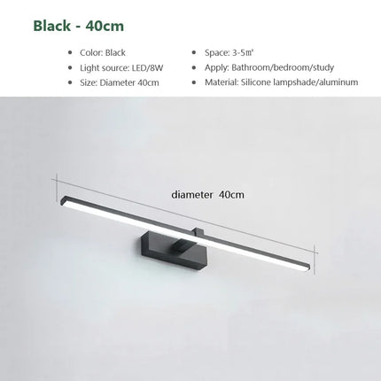Modern LED Wall Light Bathroom Hardwares Wall Lamp Three Colors Lights Aluminum Led Bathroom Bath Mirror Line Lamp Make Up light by zapcart