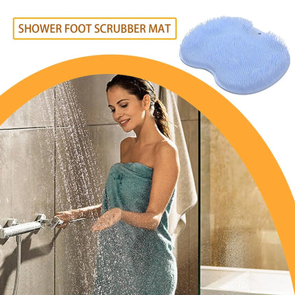 Foot Wash Brush Rub Back with Sucker Brush Bathroom Tool Foot Massage Pad Shower Massage Mat Exfoliating Bath Pad Bath Sponge by zapcart