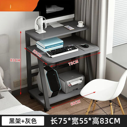 Mini Computer Desk Modern Minimalist Desktop Small Household Simple Movable Double-layer Study Gaming Laptop Stand Desk by zapcart