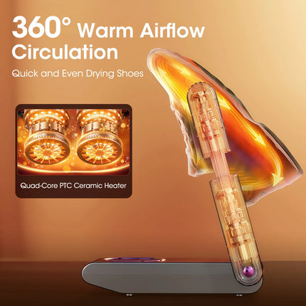 Foldable Shoe Dryer Smart Eliminate Odor Electric Fast-Drying Household Shoe Warmer Heater Boot Gloves Deodorizing & Sterilizing by zapcart