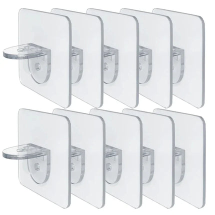 Shelf bracket adhesive nail self-adhesive wardrobe shelf bracket clip wall hanging bracket partition non punching strong bracket by zapcart