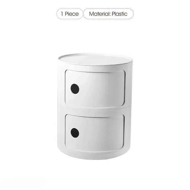 Plastic Bedroom Bedside Cabinets Nordic Round Simple Nightstands Creative Mini Small Night Stand Table De Chevet Home Furniture by zapcart