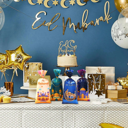 Eid Mubarak Gift Cookie Bags With Straps for Ramadan Decor by zapcart