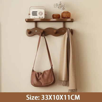 Entrance Hall Coat Rack Wall Mounted Clothes Scarf Storage Hooks Interior Clothing Bag Keys Organizer Hangers with Storage Rack by zapcart