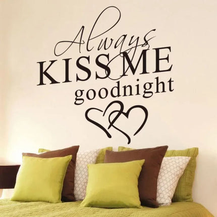 Choice Kiss Me Goodnight Wall Sticker Removable For Couples by zapcart