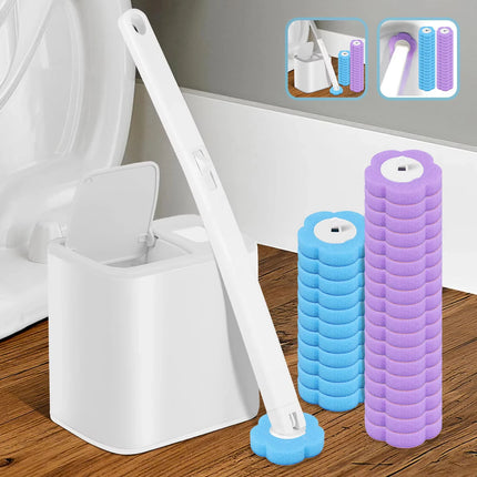 Toilet Brush With Disposable Replacement Head Kits Upgrade Long Handle Bathroom Cleaning Brush For Home Wc Accessories by zapcart
