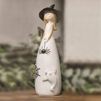 Hign-concerned Halloween Witch Figurines Resin Cute Decor by zapcart