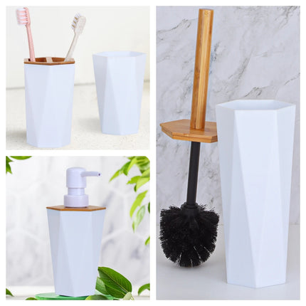 8pcs Luxury Bathroom Accessories Set Bath Supplies Lotion Rack Garbage Bin Toilet Brush Wash Rack Mouth Cup Soap Rack Home Decor by zapcart