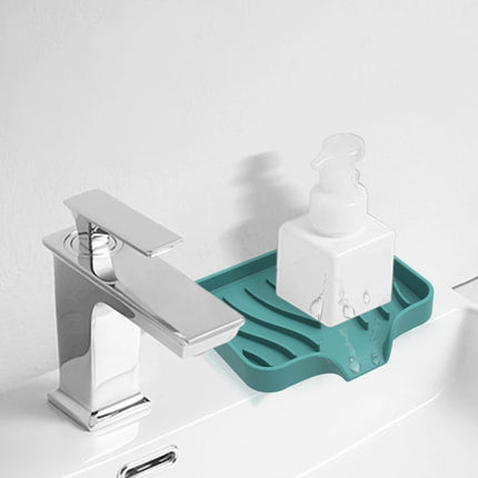 Silicone Soap Dish for Bathroom Self Draining Soap Bar Holder Kitchen Sink Soap Dish Sponge Drain Pad Countertop Soap Dispenser by zapcart