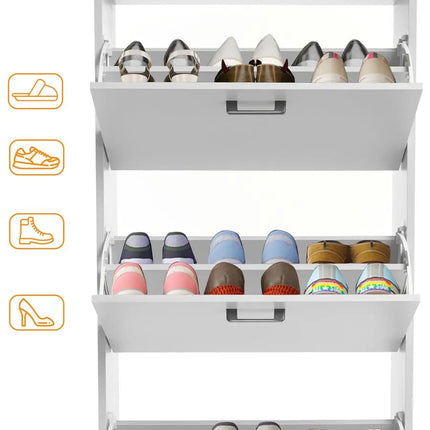 Storage Cabinet for Hallway Shoe Storage Organiser with 3 Drawer Shoe Rack 3 Tier Storage Cabinet Freestanding Footwear Stand f by zapcart