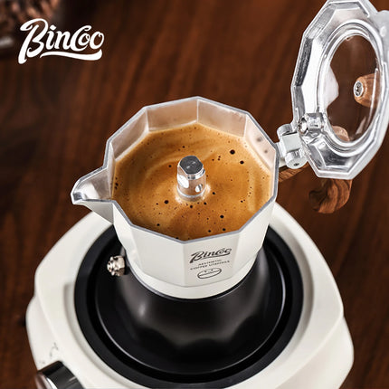 Bincoo Dual Valve Moka Pot Set with Heater, Espresso Coffee Maker, Portable Home Machine, Outdoor Use by zapcart