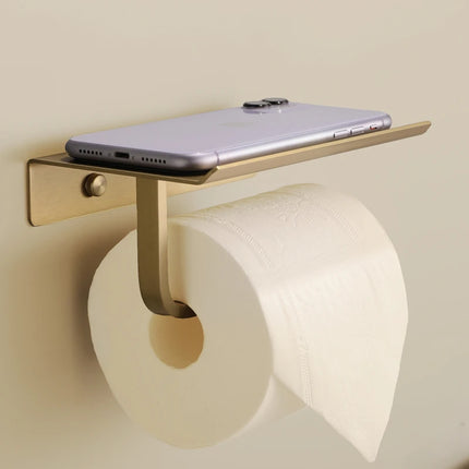 Black/Gold/Silver/Grey Toilet Paper Holder Bathroom Wall Mount Multifunction WC Paper Phone Holder Shelf Towel Shelf Accessories by zapcart