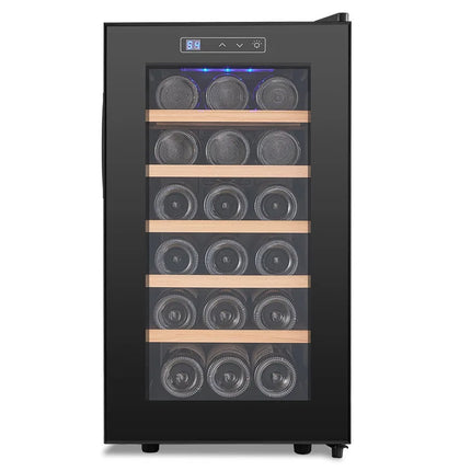 18 Bottle Wine Cooler Refrigerator , Quiet Freestanding Wine Fridge for Home/Office, 12℃-18℃ Adjustable Temperature,Glass Door by zapcart