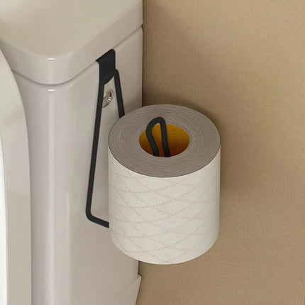 Toilet Paper Holder - Easy Install Wall Mount Bathroom Tissue Roll Hanger with Painted Finish Space Saving No-Drill Design - Ali by zapcart
