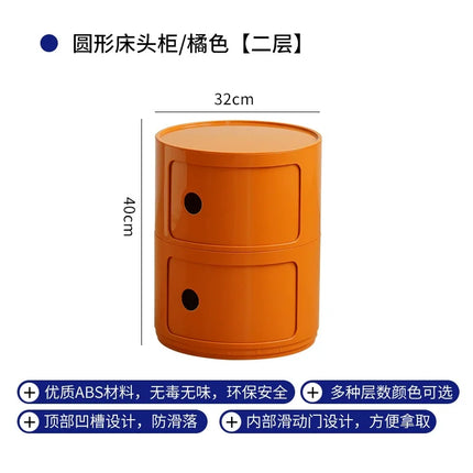 Plastic Bedroom Bedside Cabinets Nordic Round Simple Nightstands Creative Mini Small Night Stand Table De Chevet Home Furniture by zapcart
