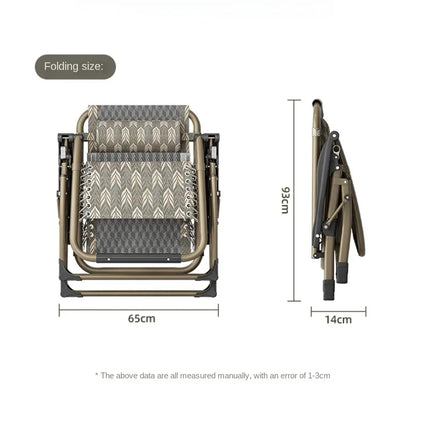 Relaxing Folding Adjustable Backrest Recliner - Patio Nap Furniture Elderly Cooling Rattan Design Outdoor Senior Rest Chair by zapcart