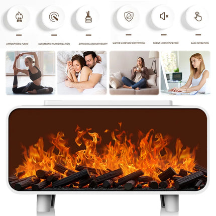 7 Colors Fire Aroma Diffuser Humidifier Mute Work for Home Office Yoga (White) by zapcart