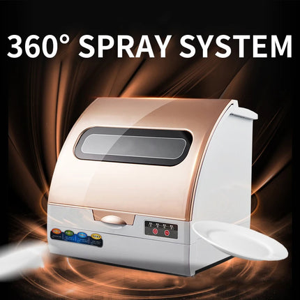 800W Dishwasher Home Desktop Fully Automatic Sterilization and Cleaning Integrated Mini Dishwasher 220V 50Hz by zapcart