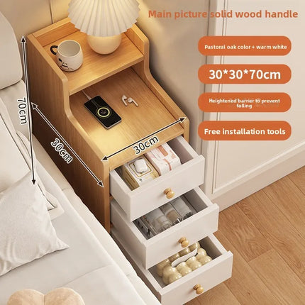 Bedside table Extremely narrow bedside crevice shelf bedside side low cabinet by zapcart