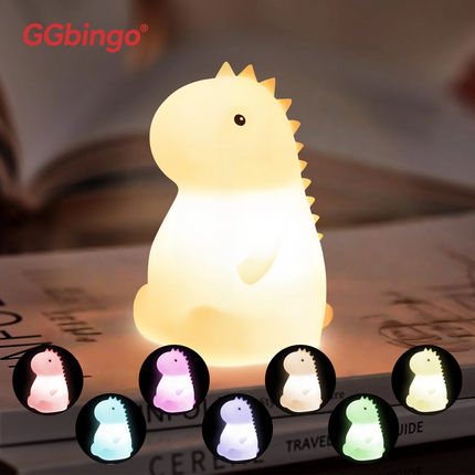 Cute Pear Night Light 7-Color Dimmable Touch-Controlled Night Light Silicone Stress Reducing Pat Duck Lamp USB Rechargeable by zapcart