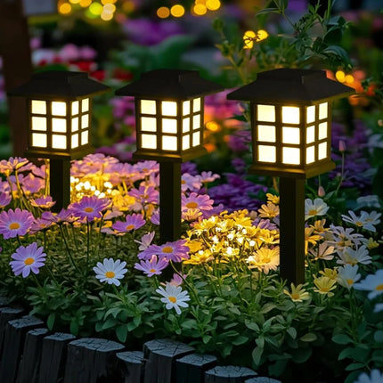 2 Pack Solar Pathway Light Outdoor Solar Lamp Waterproof Landscape Lighting for Garden Yard Patio Walkway Driveway Camping Decor by zapcart