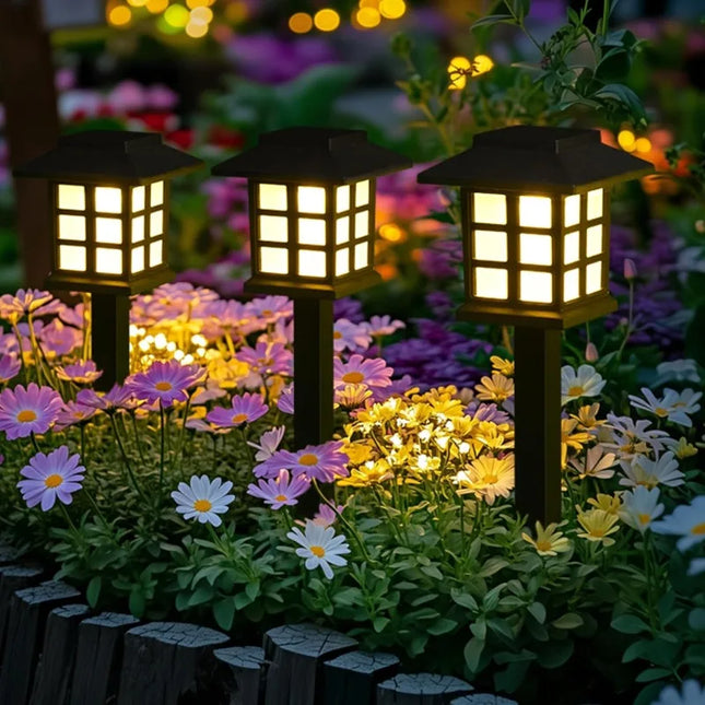 2 Pack Solar Pathway Light Outdoor Solar Lamp Waterproof Landscape Lighting for Garden Yard Patio Walkway Driveway Camping Decor by zapcart