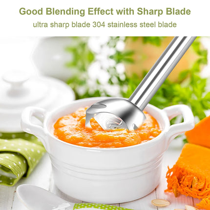 Wancle 600W Electric Hand Immersion Blender Multifunctional Kitchen Mixer For Baby Food Vegetable Meat Grinder Turbo Function by zapcart