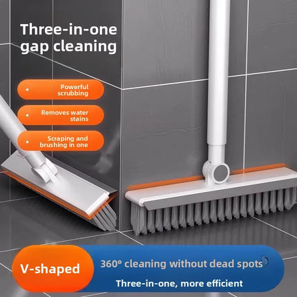 Long Handle Bathroom Tile Floor Brush No Dead Angles Toilet Cleaning Tool Multi-Function Wall Wash Cleaner Household Tools by zapcart