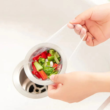 100-300Pcs Disposable Sink Filter Mesh Bags Polyester Material Kitchen Cleanning No Dirty Hand Strainer Household Food Residue by zapcart