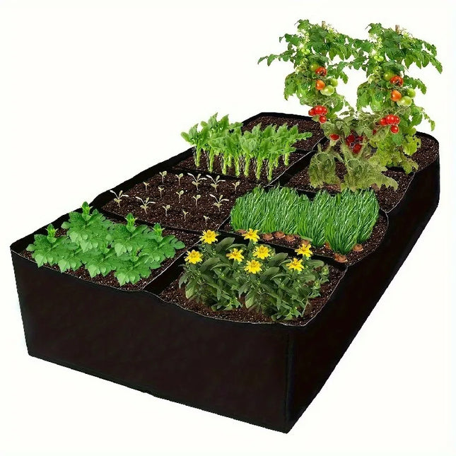 Home Gardening128Gallon8Grid Planting Bag Breathable Thickened Three-Dimensional Vegetable Potato Planting Pot Growth Bag by zapcart