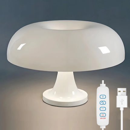 Classic Mushroom Table Lamp Modern Bauhaus Art Table Lamp Bedroom Bedside Lamp Danish Designer Orange Decorative Table Lamp by zapcart