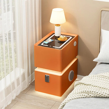 Wireless Charging Smart Bedside Table Modern Solid Wood Drawer Cabinet Floating Narrow Nightstand Minimalist Bedside Storage by zapcart