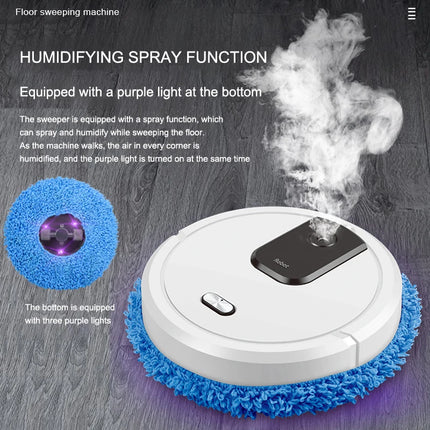 NEW Smart Sweeping and Mop Robot Vacuum Cleaner Dry and Wet Mopping Rechargeable Robot Home Appliance with Humidifying Spray by zapcart