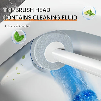 JOYBOS Wall Hanging Toilet Cleaning WC Brush Set with Holder Built-In Brushes Head Long Handle Wc Toilet Bowl Cleaner Tool by zapcart