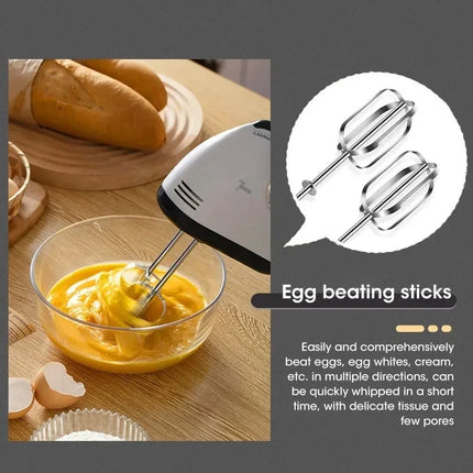 7-Speed Electric Hand Mixer Automatic Blender for Cream, Egg, Cake, Dough - Versatile Kitchen Mixing Appliance Tool by zapcart
