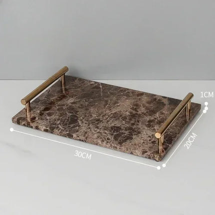 1pc Marble Light Luxury Bathroom Wash toiletry Tray Hotel Bathroom Bathroom Hand Wash Table Toothbrush Shelf Decoration by zapcart