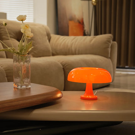 Classic Mushroom Table Lamp Modern Bauhaus Art Table Lamp Bedroom Bedside Lamp Danish Designer Orange Decorative Table Lamp by zapcart
