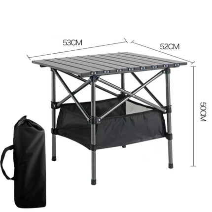 Outdoor Folding Long Table Portable Storage Universal Camping Space Saving Desk Easy To Install with Net Sturdy and Stable Table by zapcart